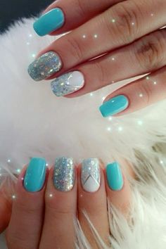 Unghie Sfumate, Ads Campaign, Glitter Gel Nails, Cute Gel Nails, Sparkle Nails, Short Acrylic Nails Designs