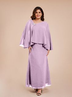 Wisteria Elegant Lavender Chiffon Dress, Purple Chiffon Dress For Wedding, Purple Chiffon Wedding Dress, Elegant Chiffon Mother Of The Bride Dress, Chiffon Evening Dress For Mother Of The Bride, Elegant Chiffon Evening Dress For Mother Of The Bride, Elegant Purple Mother Of The Bride Dress, Elegant Purple Dress For Mother Of The Bride, Elegant Lavender Wedding Dress