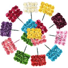 PRICES MAY VARY. Paper and Iron Wire Adequate Quantity: what you will receive are 132 pieces of mini paper flowers in 11 types of colors: red, pink, rose, purple, blue, milk white, white, green, peach pink, orange and yellow, each has 12 pieces; Sufficient quantities and various colors can fully meet your daily use or replacement needs and satisfy your personal preferences Artificial Paper Rose: the petals of these mini flowers with stems are made of colored paper material with, printed clearly Foam Flower Bouquet, Arte Aesthetic, Easy Paper Flowers, Material Wreaths, Paper Flower Crafts, Art Animation, How To Make Paper Flowers, Paper Trail, Home Wedding Decorations