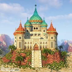 an image of a castle in minecraft