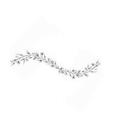 a drawing of a branch with leaves on it