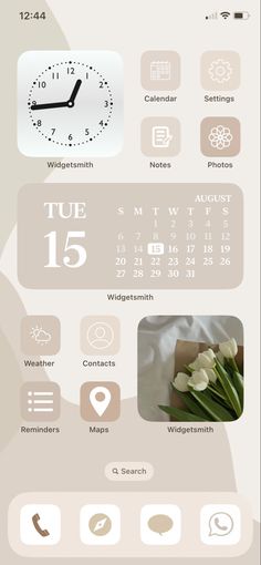 an image of a calendar with flowers on it