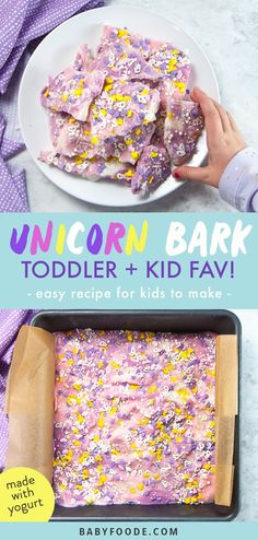 unicorn bark toddler and kid fav recipe for kids to make