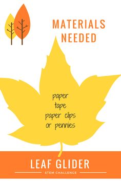 the leaf guide for materials needed to make paper napkins or pennies, including leaves