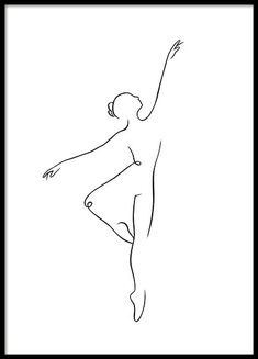 a black and white drawing of a person jumping in the air with their arms outstretched