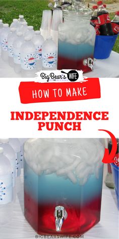 how to make an indpendence punch at a football game with water bottles