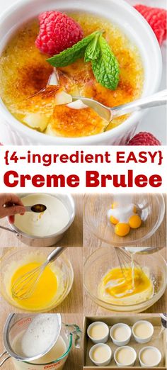 the ingredients to make an easy creme brulee