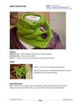 an image of a knitted green scarf on a page with the text,'free knitting pattern '