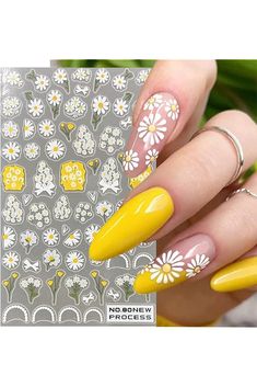 Daisy Nail Art Sticker 5D Exquisite Nail Art Supplies Flower Nail Decal 3D Self-Adhesive Luxurious Colorful Pink Floral Leaf Cherry Blossom Designs Stickers for Women Girls Nail Decorations 4 Sheets Daisy Nail Art, Designs Stickers, Daisy Nails, Nail Art Sticker, Flower Nail, Blossom Design, Nail Art Supplies, Girls Nails, Nail Art Stickers