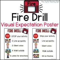 a fire drill poster with instructions on how to use it