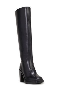 Vince Camuto Gibi Knee High Boot (Women) | Nordstrom Vince Camuto Black Boots, Narrow Calf Knee High Boots, Knee High Boots Small Heel, Low Heel Black Knee High Boots, Wide Knee High Boots, Women’s Knee High Boots, Extra Wide Calf Boots For Women, Knee High Flat Boots Outfit, Black Boots Outfit Fall