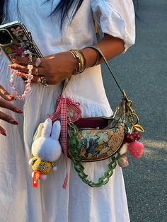 Miffy Bag, Aesthetic Charms, Rings Aesthetic, Accessorize Bags, Jeweled Shoes, Blogging Inspiration, Bags Aesthetic, Pretty Bags, Gen Z