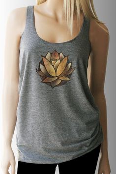 Brown Lotus Yoga Tank. Yoga Shirt. Yoga Top. Yoga Clothing. Lotus Shirt. Yoga. Workout Tank. Workout Shirt. Exercise Clothing. Fitness Tank. Power Workout, Weightlifting Shirts, Exercise Clothing, Womens Workout, Squat Workout, Body Building Men, Yoga Tank, Yoga Shirts, Yoga Tops