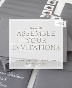 How to assemble your wedding invitations