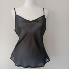 Never Worn Price Is Firm But I Am Still Open To Offers! Measurements Pit To Pit- 16" Hem Across- 20" Shoulder To Hem- 20" Dressy Work Professional Boho Y2k Glam Gorpcore Black Sheer Tank Top For Evening, Black Sheer Chic Camisole, Chic Black Sheer Camisole, Casual Black Sheer Tank Top, Y2k Glam, Boho Y2k, Black Cami, Working Professional, Black Camis