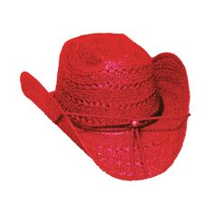 Image of Red Cowgirl Hat. Cheap Red Patriotic Hat, Casual Red Sun Hat For Festival, Red Wide Brim Straw Hat With Adjustable Fit, Adjustable Red Hat Bands For Spring, Adjustable Red Brimmed Straw Hat, Red Adjustable Brimmed Straw Hat, Red Adjustable Wide Brim Straw Hat, Red Hat For Rodeo Spring Season, Red Hats For Rodeo Spring Season