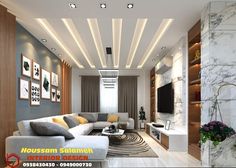 modern living room with white and grey decor