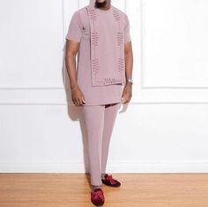 This Mens T-Shirts item is sold by MistaAfrikar. Is dispatched from Nigeria. Listed on 12 Sep, 2024 Men 2 Piece Outfit, Grooms Outfit, African Wear For Men, Stylish Men Wear, Kaftan Designs, Mens Formal Wear, Elegant Man