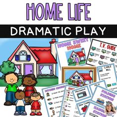 the home life dramatic play with pictures and text