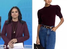 the today show, laura jarrett, burgundy sweater