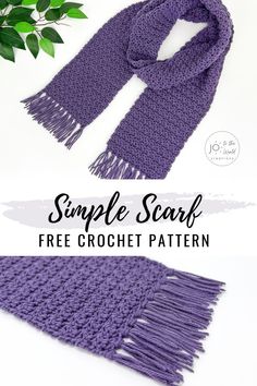 the simple scarf is free crochet pattern and it's easy to make