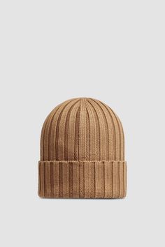 Designed to keep you warm, this knit beanie is crafted from ultrafine wool. The plush accessory is embellished with a logo patch. Beanies For Women, Personalized Jacket, Summer Gifts, Cardigan Shirt, Wool Beanie, Outerwear Outfit, Boot Accessories, Dress With Cardigan