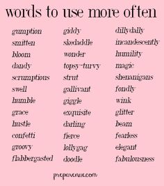 words to use more often in writing