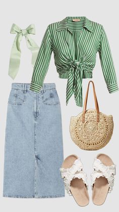 Green Outfit Ideas, Skirt Linen, Modesty Outfits, Cute Modest Outfits, Christmas Hairstyles, Everyday Fashion Outfits, Casual Day Outfits, Easy Trendy Outfits, Causual Outfits