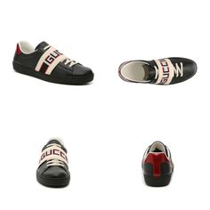 Brand: Gucci Authentic: Yes Condition: New In Box Dust Bags (2) Included Size: 6.5 (Men‘s) Retail: $680 Plus Tax Color: Black Cream Red Material: Leather Gucci Leather Sneakers With Logo, Luxury Black Sneakers With Embroidered Logo, Black Calf Leather Sneakers With Logo, Designer Leather Sneakers With Logo Plaque, Designer Black Sneakers With Logo Plaque, Gucci Designer Calf Leather Sneakers, Designer Sneakers With Logo, Gucci Black Leather Sneakers, Gucci Designer Sneakers For Formal Occasions