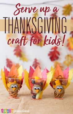 thanksgiving craft for kids with turkeys and leaves