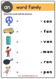 an english worksheet with words and pictures to describe the word's meaning