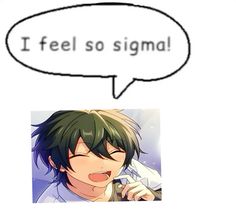 an anime character with a speech bubble saying i feel so stigma