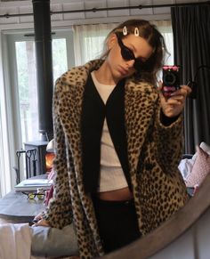 Cheetah Print Coat, Chica Cool, Looks Pinterest, Quoi Porter, Elle Magazine, Fall Fits, Print Coat, Winter Fits, Ig Stories