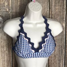 Xhilaration Nwt Swimsuit Bikini Top ~ Sz Xs ~ Blue Plaid ~ Cross Straps Item Is New With Tags. Blue Lined Swimwear For Beach Season, Lined Blue Swimwear For Beach Season, Blue Lined Tankini For Sunbathing, Lined Blue Tankini For Sunbathing, Beachy Blue Fitted Tankini, Blue Lined Summer Swimwear, Summer Blue Lined Swimwear, Blue Lined Tankini For Poolside, Poolside Blue Lined Tankini