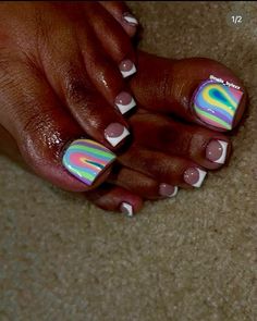 Acrylic Toes Designs, Big Toe Nail Designs, Acrylic Toe Designs, Toe Acrylic Nails, Acrylic Toe Nail Designs, Cute Acrylic Toes, Baddie Toe Nails, Toe Nail Designs For Summer, Pedicure Designs Toenails