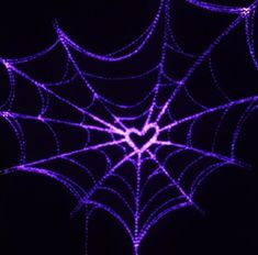 a purple spider web on a black background