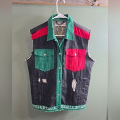 Rare. In A Excellent Condition. From Smoke Free Home Denim Vest Men, Upcycle Clothing, Vintage Denim Vest, Vests Mens, Upcycle Clothes, Denim Vest, Vintage Denim, Mens Jackets, Jackets & Coats