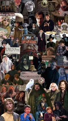 a collage of harry potter characters