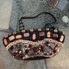 This Is A Black Shoulder Bag With Extensive Beaded Design From Mary Frances. Zipper Closure. Black Lining. No Flaws. Brand New Just Sitting Inside A Closet For 20 Years * 6” High * 12” Wide * 7 1/2” Strap Drop * Leather & Beaded Strap * New Dust Bag Black Embellished Handheld Shoulder Bag, Black Embellished Pouch Evening Bag, Embellished Black Evening Shoulder Bag, Black Beaded Clutch Bag, Black Handheld Beaded Shoulder Bag, Black Beaded Handheld Shoulder Bag, Black Embellished Bags As Fashion Accessory, Black Beaded Bag For Night Out, Chic Beaded Bags For Night Out