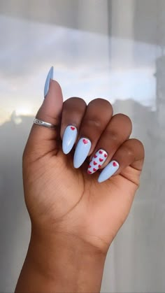 Alice In Wonderland Nails, Long Nail Art, New Nail Art Design, Stick On Nails, Nails Coffin, Nail Designs Spring, Easy Nail Art, Valentine's Day Nails