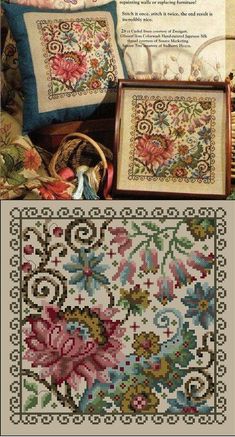 cross stitch patterns for pillows and pillow covers