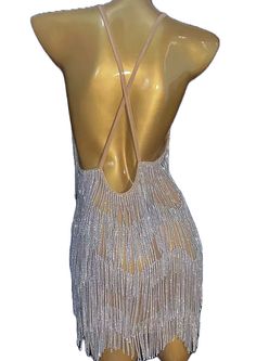 Rhinestone tassel see trough dress with an open back. Country Concert, Country Concerts, Nashville, Open Back, Backless Dress, Tassels, Concert