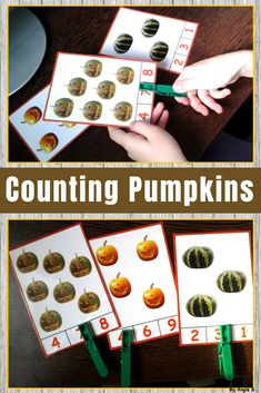 counting pumpkins game for kids to practice counting