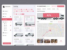 the trucking website is designed to look like it's going down the road