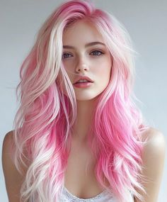 #BEAUTY, #RELATIONSHIPS #Fashion #Animals #Outfits #Winter Outfits #Animals Unique Hairstyles For Women, Vivid Hair Color Placement Ideas, Light Pink And Blonde Hair, Hair Color Layers, Pink Hair With Shadow Root, Cotton Candy Hair, Candy Hair, Pretty Hair Color