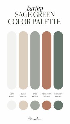 the color palette for sage green, sage green, sage green, sage green and sage green