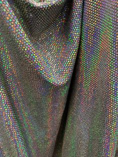 the fabric is very colorful and shiny