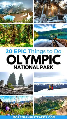 the olympic national park with text overlay that reads 20 epic things to do