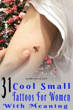 a woman's arm with the words cool small tattoos for women with meaning on it