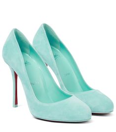 Christian Louboutin Shoes Pumps, Louboutin Online, Dr Shoes, Blue Pumps, Fancy Shoes, Blue Heels, Suede Pumps, Dream Shoes, Louboutin Shoes